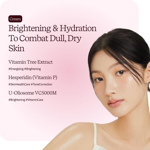 ByUR Vita Giving Radiance Cream - Brightening & Hydrating for Dark Spots, 50ml | Korean Skincare with Hyaluronic Acid & Vitamin C