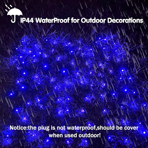 Blue LED Christmas Net Lights 5ft x 5ft Outdoor Indoor Holiday Decor Connectable