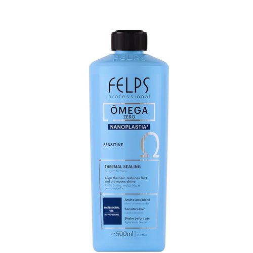 Felps Professional Omega Sensitive - Thermal Sealing Nanoplasty Hair Treatment - Formaldehyde Free 500ml/16.90oz