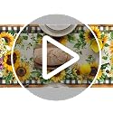 Buffalo Plaid Sunflower Table Runner 13 x 72 Inch Seasonal Kitchen Decor