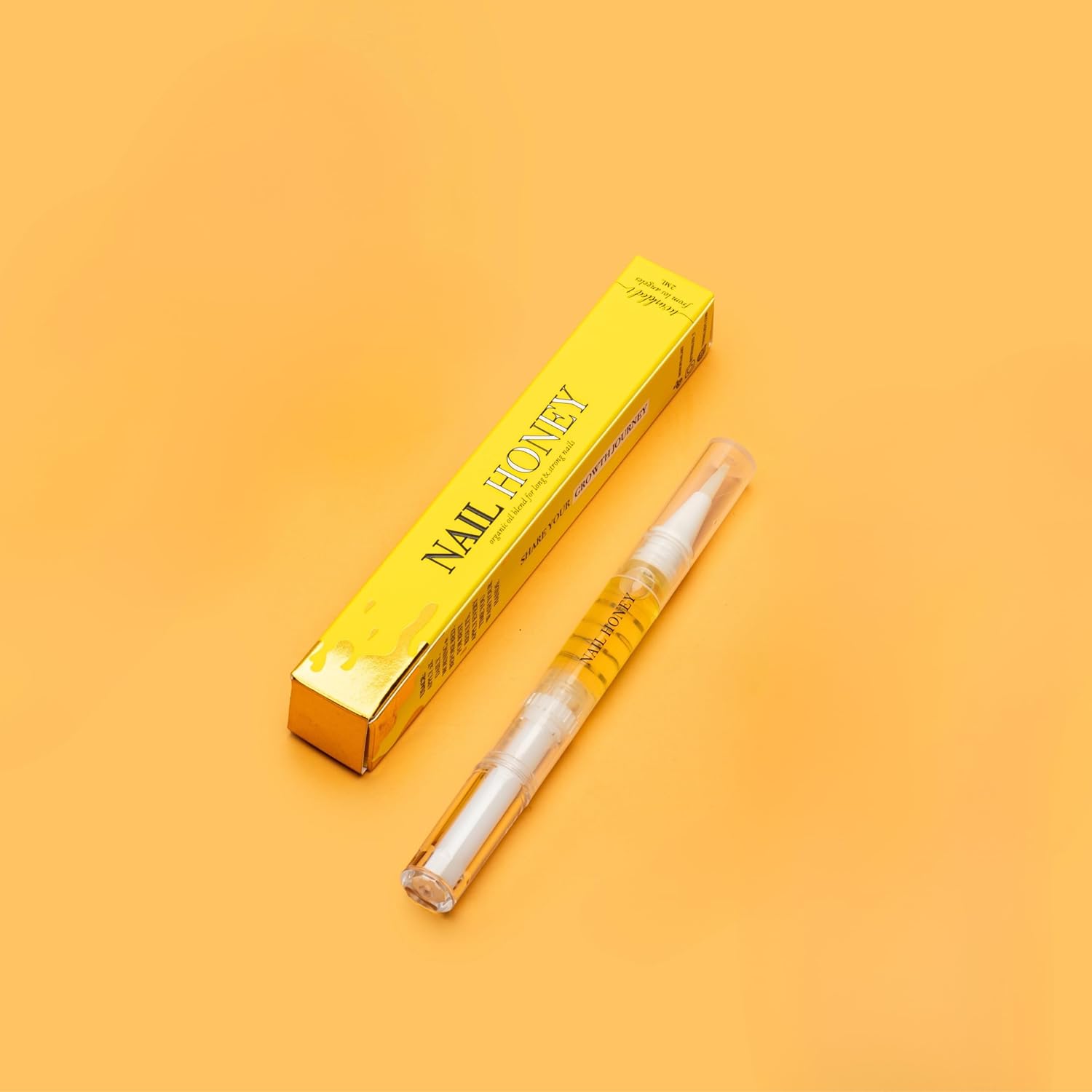 Twinkled T Nail Honey Cuticle Oil Pen - Organic Nail Growth Treatment for Dry Cuticles & Brittle Nails | 2ml Pen