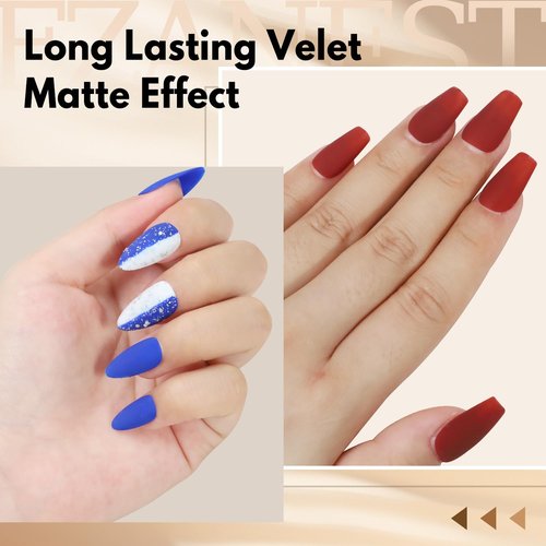 FZANEST Gel Nail Polish - Matte Top Coat for Long-Lasting Velvet Finish | 0.51 Fl Oz