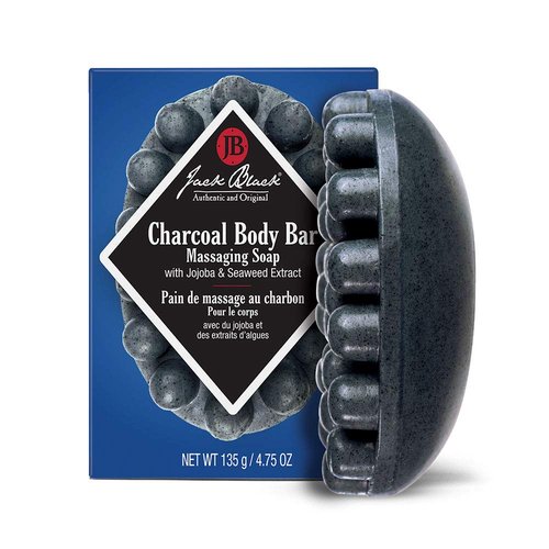 Jack Black Charcoal Body Bar - Exfoliating Massaging Soap for Deep Cleansing | 7 oz