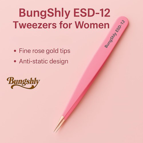 Pink Tweezers Set – Precision Rhinestone, Nail Sticker & Charm Tweezers for Nail Art, DIY Nail Art Tools for Stickers, Decals, Ideal for Gel Nails, Flower, Heart, and Fruit Designs