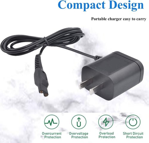 15V Charger Power Cord Adapter Compatible with Philips Norelco HQ8505 9000 7000 5000 3000 Older Shaver Series, Multigroom MG5750 MG7750 MG7770 MG7790 S9987 Electric Shaver Razor Trimmer Charging Cord