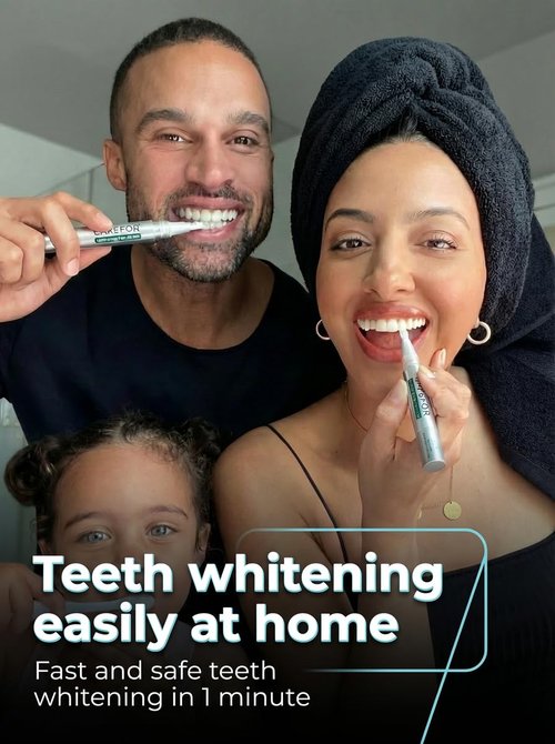 Teeth Whitening Pen 2 Pack (8ml) Fast-Acting Whitening Gel with Brush Applicator – Portable Travel Kit for Professional Stain Removal & Brighter Smile