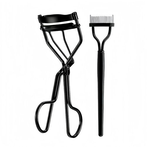 Acavado Professional Eyelash Curler with Lash Comb – Award-Winning Design – Pinch-Free, Effortless Curl for a Lash-Lift Effect in Seconds, Perfect for Home or Travel, Grey Black