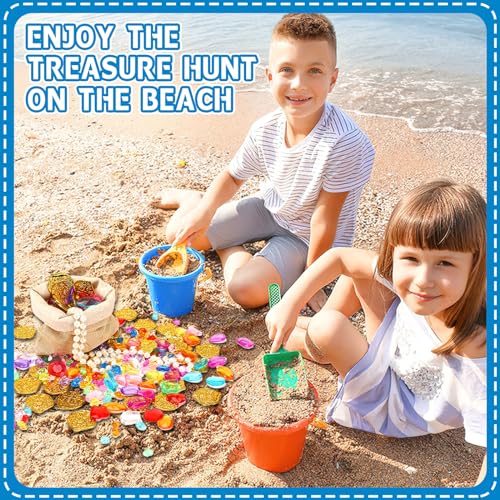 Small Pirate Treasure Pool Toys Set – Gems, Coins & Pearls, 246 pcs