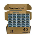 Simpconveni Mach 3 Razor Blade Refills - Sensitive Skin Friendly, Non-Slip Design | 40 Count