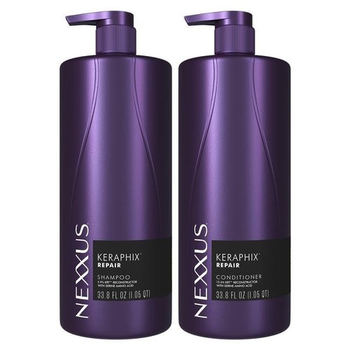 Nexxus KERAPHIX Hair Care | 2-Pack Conditioner for Damaged Hair Repair | 33.8 Fl Oz
