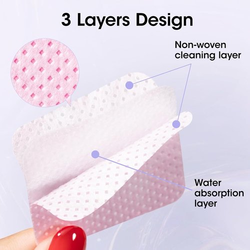 Gellen Nail Polish Remover - Non-Acetone Pump Dispenser with 200 Lint-Free Wipes | 6.1 Fl. Oz Kit