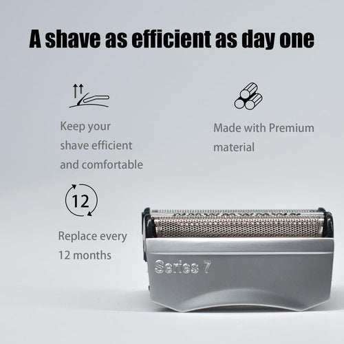 Braun 70S Electric Shaver Head Replacement - Compatible Foil Heads for Series 7 Shavers | 2 Pack