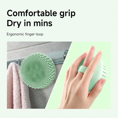 Silicone Body Scrubber for Bath & Massage - Ultra-Soft Food-Grade Silicone Body Exfoliator - Skin-Friendly, Hygienic & Easy-to-Dry Design, Perfect for Relaxing Shower & Spa Experience