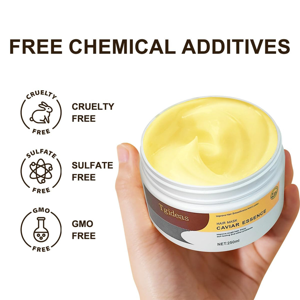 Tgideas Hydrating Collagen Hair Mask - Deep Repair Conditioning Treatment for All Hair Types | 8.45 Oz