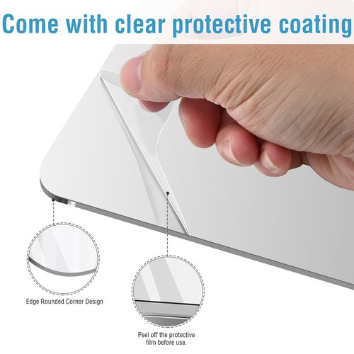 PrtMron Magnetic Locker Mirror | Shatterproof Acrylic with Heavy-Duty Backing & Rounded Corners | Lightweight Frameless Design for Fridges, Offices, School Lockers & Toolboxes
