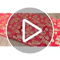 Diwali Themed Linen Table Runner Set - 4 Piece Indian Celebration Decor