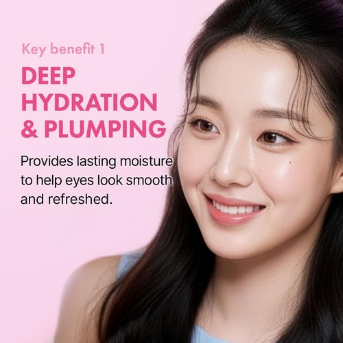 Hanskin Hyaluron Eye Serum - Hydrating Korean Eye Care with 4 Types of Hyaluronic Acid | De-Puffing & Brightening | 0.85 fl oz