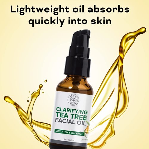 Skiennix Tea Tree Facial Oil - Targets Acne & Uneven Skin Tone | Antioxidant-Rich Beauty Oil, 1 oz