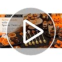 Halloween Stainless Steel Dessert Spoons Set - Gold 6 Pieces