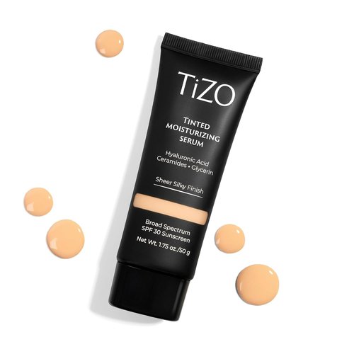 TIZO Tinted Moisturizing Serum - SPF 30 Protection | Light-Medium Shade for Radiant Skin