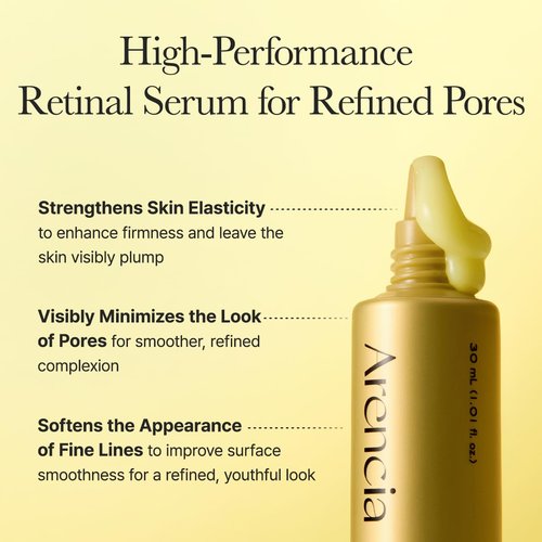 Arencia Retinal Booster Shot Serum, Firming Advanced Night Serum with Caffeine and Ectoin for Mature Skin, Pore Minimizing, WFine Lines & Wrinkles, Korean Skincare 30ml/1.01 fl.oz