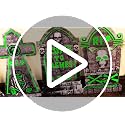 16.5x10 Inch Glow in The Dark Tombstones Decorations - Waterproof Grave Markers with Stakes - 6 Pack Halloween Cemetery Props