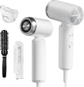 Skiennix Hair Dryer - Travel Portable High-Speed Ionic Blow Dryer with 200 Million Negative Ions | Compact Lightweight, White