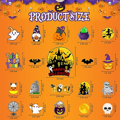 Halloween Refrigerator Magnets 20PCS - Pumpkin Ghost Witches Bats Decor - Variation of THIS listing