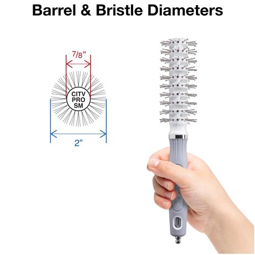 Olivia Garden Ceramic + Ion Turbo Vent Pro Hair Brush - Fast Drying & Smoothing | Ideal for All Hair Types