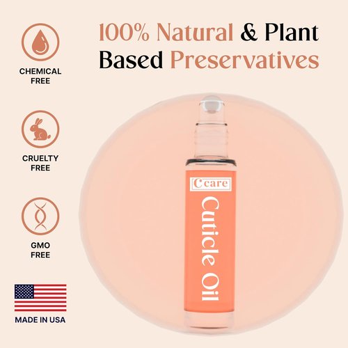 C CARE Vanilla & Sugar Cuticle Oil - Natural Hydrating Nail Treatment for Damaged Skin | 10ml