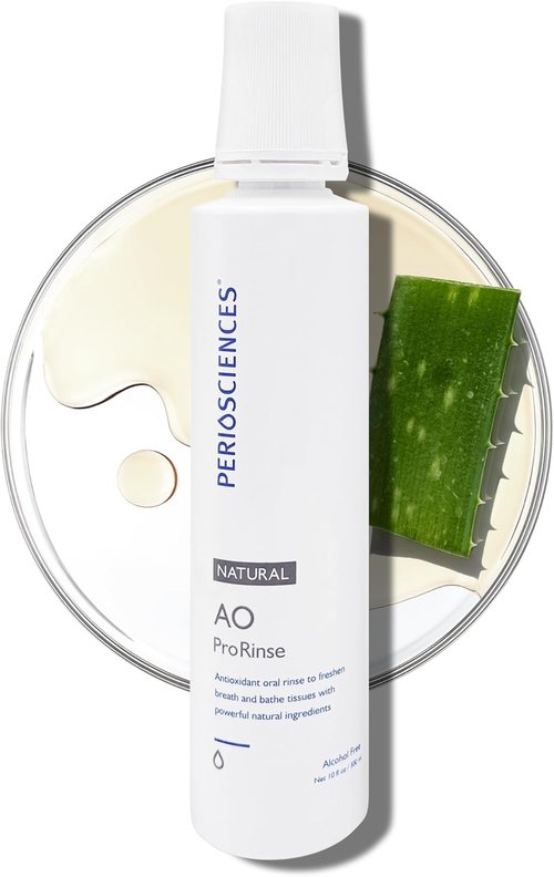 PerioSciences AO ProRinse Natural Mouthwash - Antioxidant & Amino Acid Formula | Fluoride-Free, 10 Fl Oz