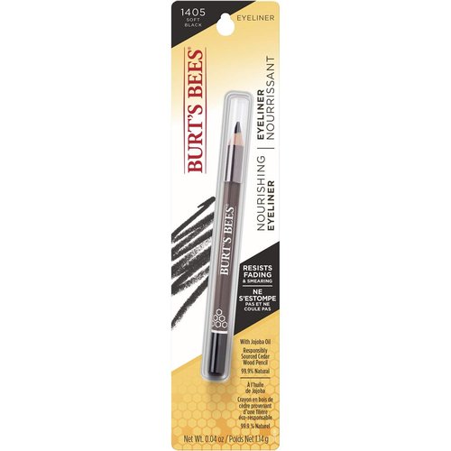 Burt's Bees Nourishing Eyeliner - Soft Black, Smooth Application | 0.04 Ounce