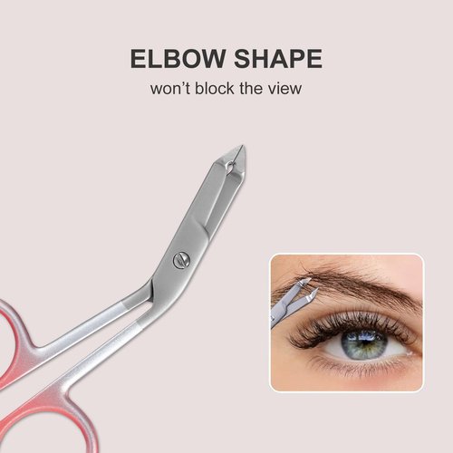 Professional Scissor Tweezers - 3Cr13 Stainless Steel Tweezers with Handles, Larger Grabbing Surface Area, Precision Eyebrow Tweezers for Women and Men Facial Hair (Red)