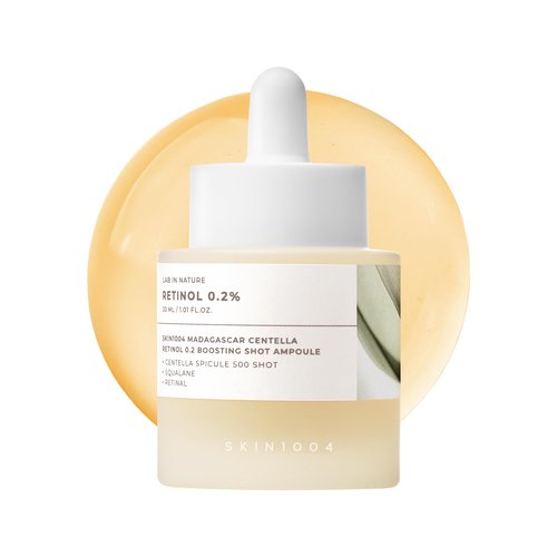 SKIN1004 Retinol 0.2% Boosting Shot Ampoule, Valentine Gifts, Hydrating Face Serum, Korean Facial Spicule Serum, Retinol & Retinal, Madagascar Centella Asiatica, Korean Skin Care, 1.01fl.oz / 30ml