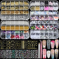 Nail Art Charms and Rhinestones Kit with Stickers, Gems, Pearls & Tools