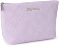 Juicy Couture Makeup Bag - Lavender Purple Cosmetics Organizer with Zip Top Wedge Design