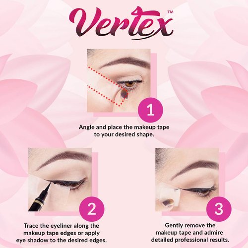 Skiennix Makeup Tape Eyeliner Stencils - Firm Hold Liquid Liner for Clean Edge Eyeshadow Lines | Perfect for Beginners