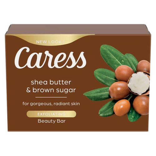 Caress Shea Butter & Brown Sugar Beauty Bar Soap, 8 Count