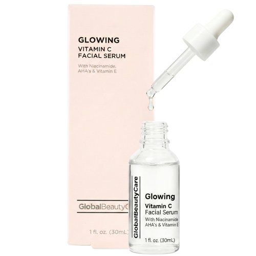 Global Beauty Care Vitamin C - Facial Serum with Niacinamide, AHA & Vitamin E 1fl oz 30ml