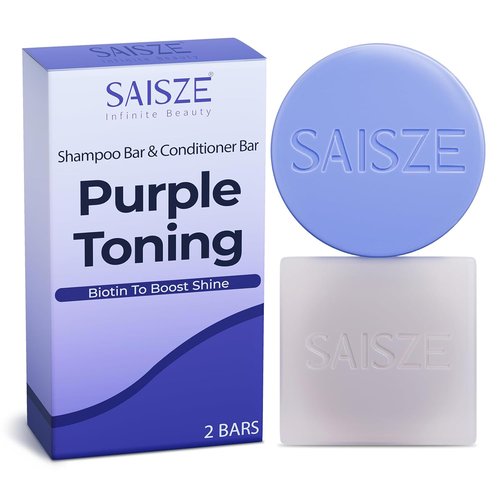 Skiennix Purple Toning Shampoo & Conditioner Bar - Brightens Blonde, Silver & Highlighted Hair