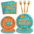 ZOIIWA Popular Singer Party Paper Plates and Napkins Set - Music Theme Tableware for 24 Guests