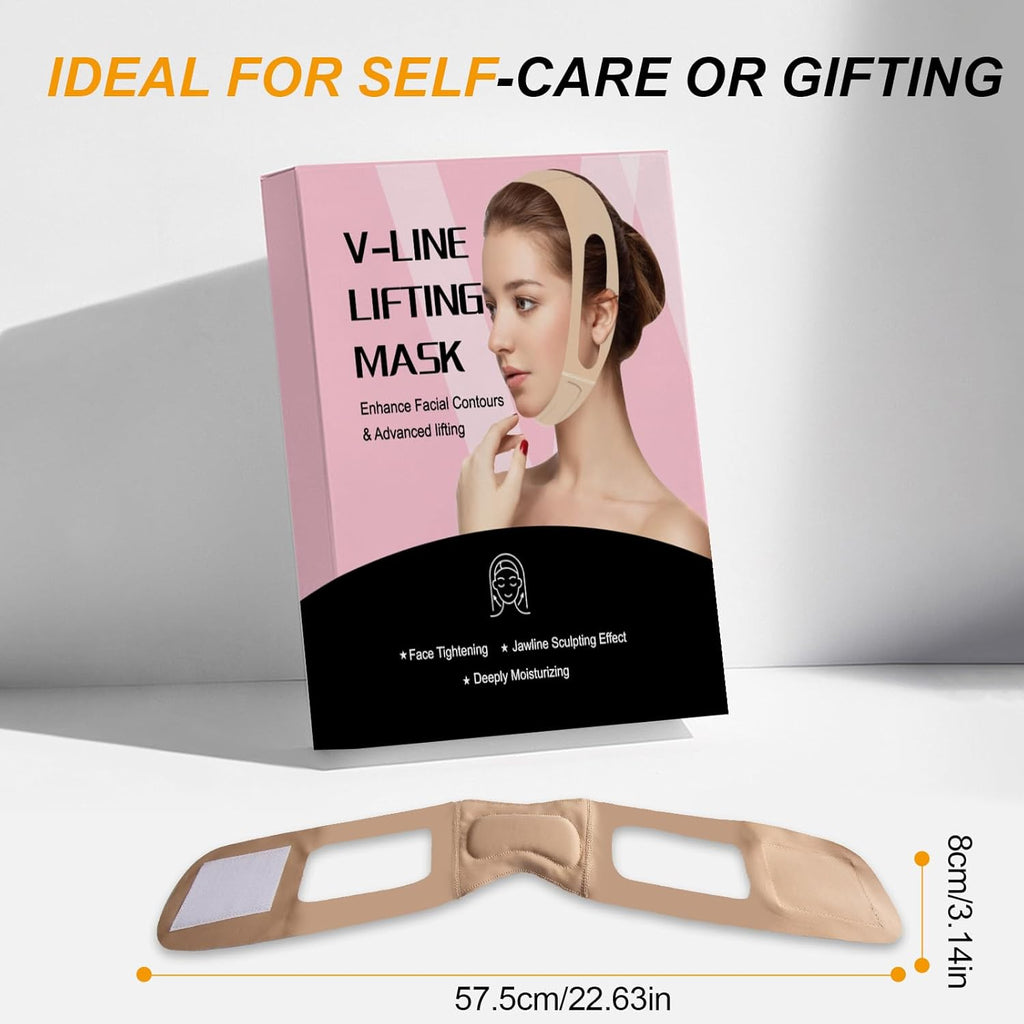 V Line Lifting Mask - Ear-Friendly Chin Strap for Sleeping | Reusable U-Shaped Double Chin Support