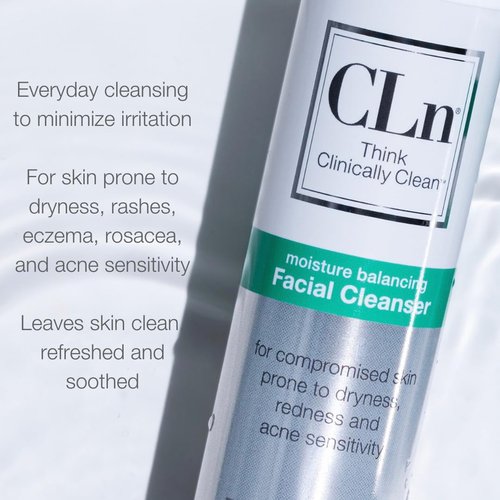 CLn® Facial Cleanser - Hydrating Formula for Dry, Eczema-Prone Skin | Fragrance-Free, 3.4 fl. oz.