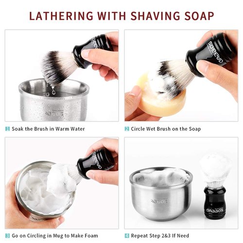 Anbbas Sandalwood Shaving Soap Puck Refill - Traditional Wet Shave for Men | 2pcs, 7oz