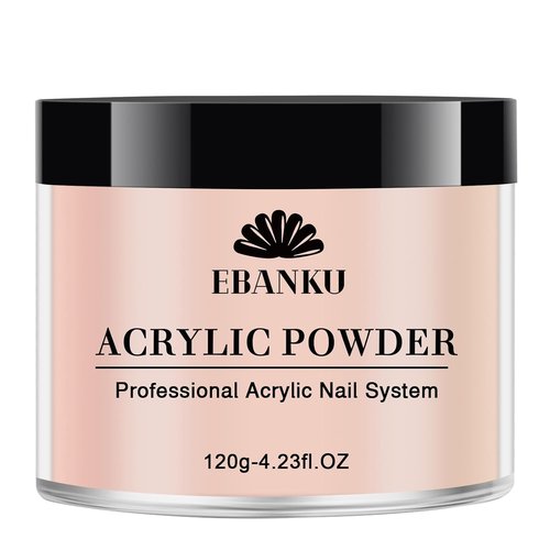 EBANKU Nude Acrylic Powder - 120g Professional Nail Powder for Extensions & Carving | Long-Lasting, No Lamp Needed