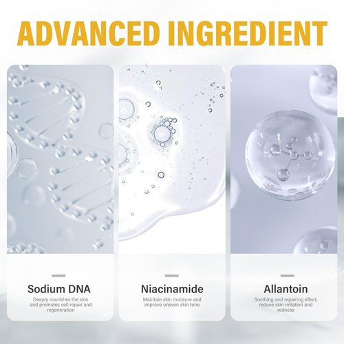 Salmon DNA Serum, Microneedling Ampoule for Wrinkles, Scars & Skin Repair for Face and Body, Intense Hydration & Anti-Aging Treatment