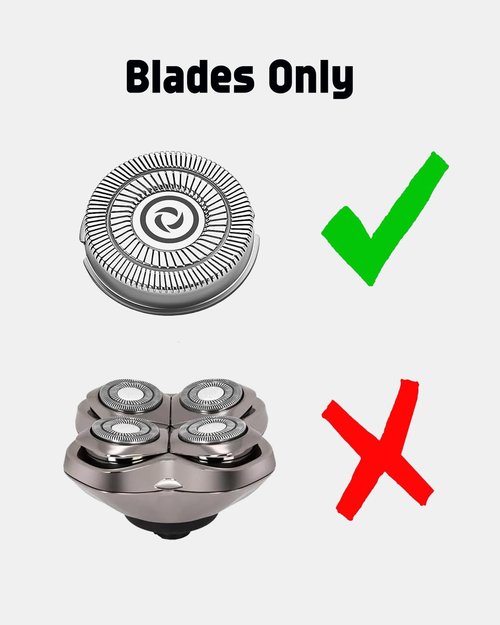 8 Pack Skull Shaver Blades for Skull Shaver Replacement Heads Compatible with Pitbull Shaver Replacement Blade Pitbull Gold Pro Head Shaver Replacement Blades, Head Shavers for Bald Men
