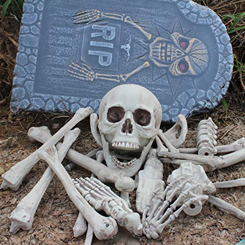 Halloween Skeleton Bones and Skull Decor Set - 28 Pieces Spooky Graveyard Ground Decoration - Variation of THIS Listing