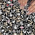 105Pcs Silver Gold Nail Gems Charms Set for DIY Nail Art & Crafts