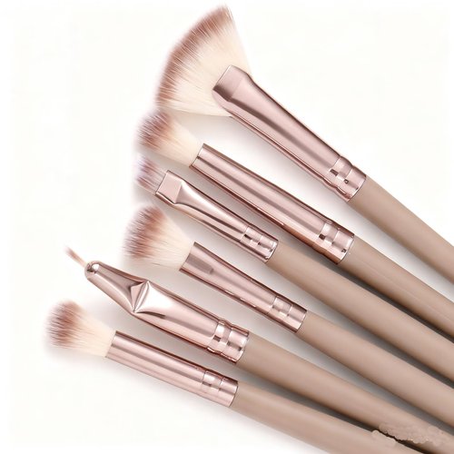 KOLIGHT Pack of 20pcs Cosmetic Eye Shadow Sponge Eyeliner Eyebrow Lip Nose Foundation Powder Makeup Brushes Sets (champagne gold)